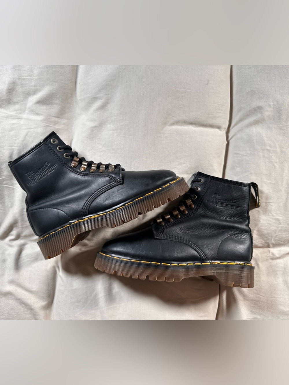 Dr Martens Vintage Made In England Size 6 Women’s Black Combat Gothcore Boots
